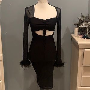 Black mesh dress
